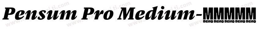 Pensum Pro Medium字体转换